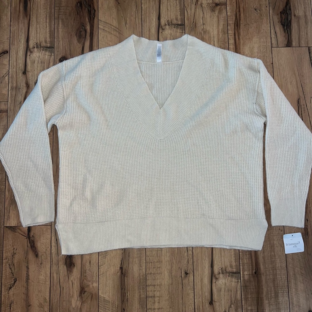 cream knit sweater